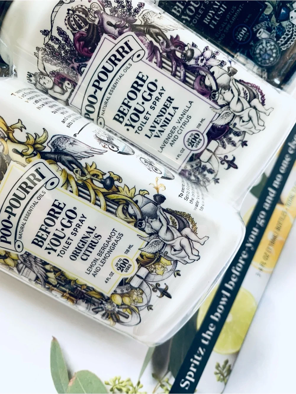 3 pK Poo-pourri before you go Toilet spray citrus Lavender vanilla Royal flush